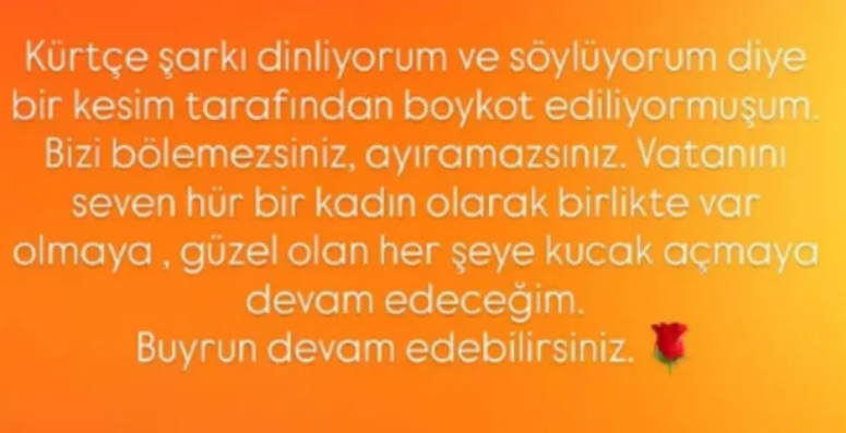 Seray Kaya, Kürtçe Şarkı Paylaşımına Gelen Tepkilere Karşı Geri Adım Atmadı