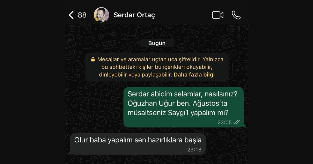 Serdar Ortaç Saygı1'in Konuğu Oldu