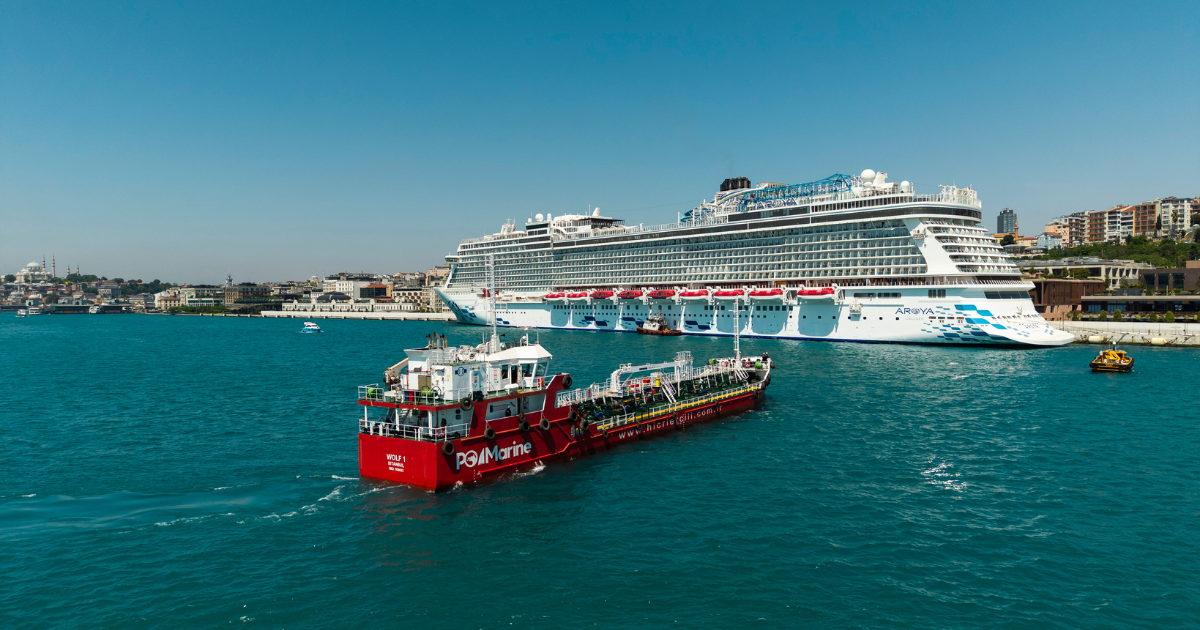 PO/Marine'den Dev Kruvaziyer Aroya'ya Galataport'ta Yakıt İkmali