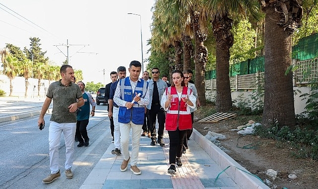 Başkan Vekili Özdemir kaldırım ve çevre  düzenleme çalışmalarını yerinde inceledi