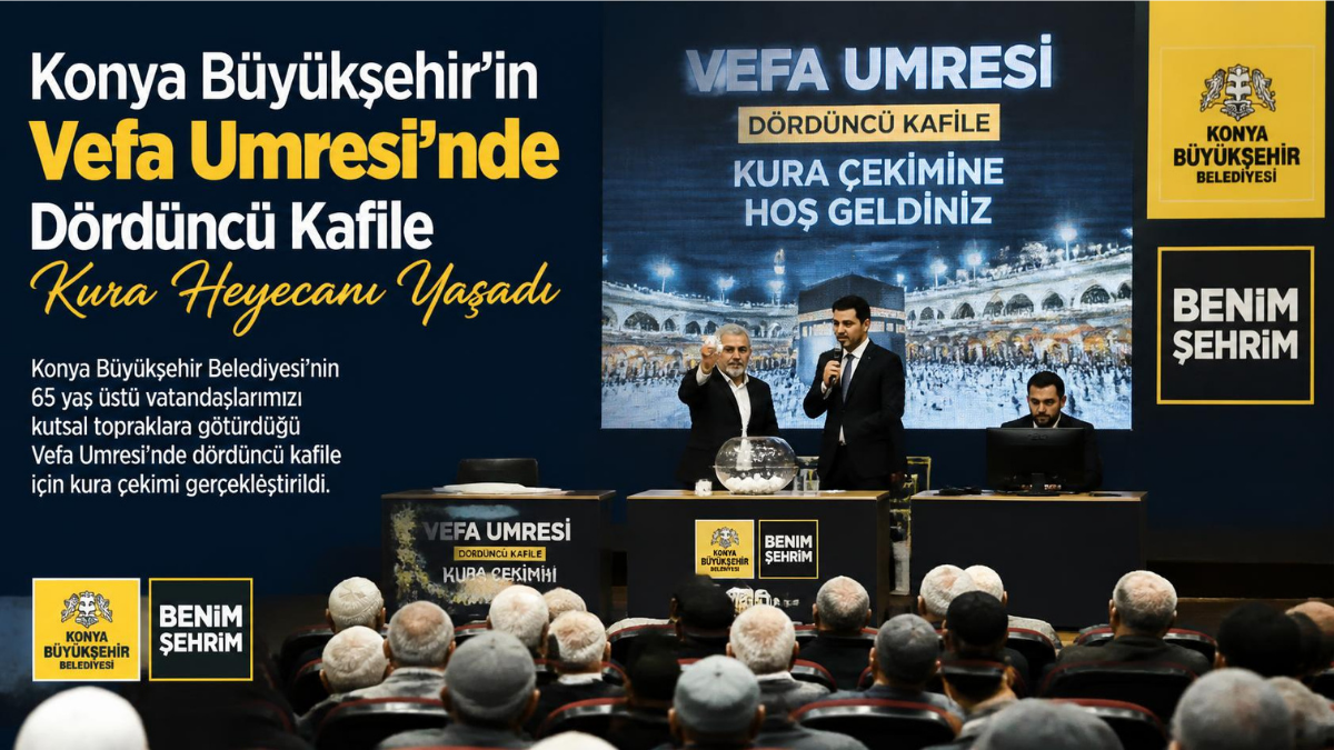 Konya Büyükşehir'in Vefa Umresi'nde Dördüncü Kafile Kura Heyecanı Yaşadı: Kutsal Topraklara Yolculuk Öncesi Duygusal Anlar