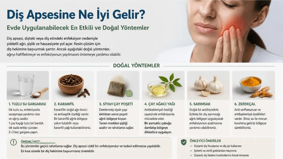 Diş Apsesine Ne İyi Gelir? Evde Uygulanabilecek En Etkili ve Doğal Yöntemler
