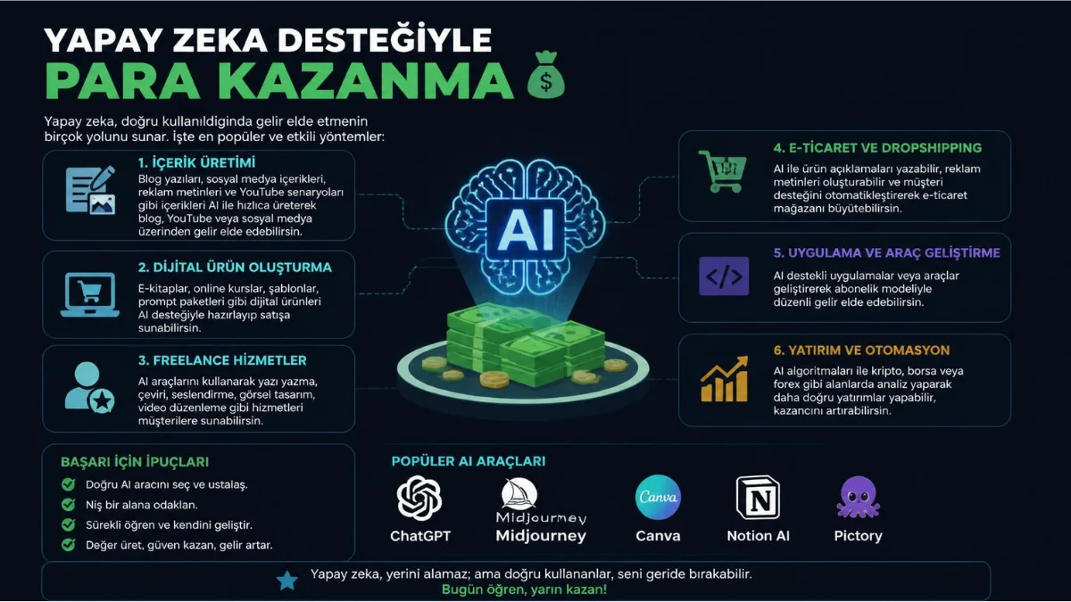 Yapay Zeka Destekli Para Kazanma: Dijital Dünyada Yeni Gelir Kapıları