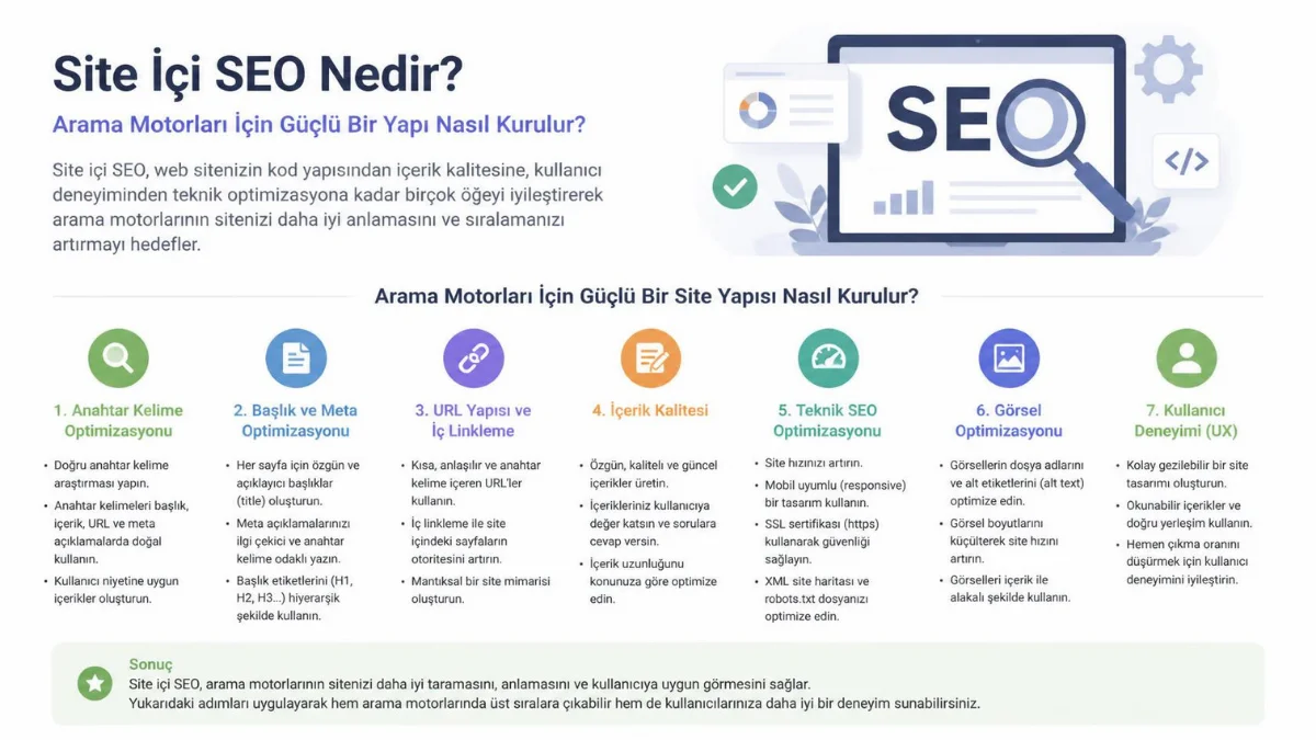 Site İçi SEO Nedir? Arama Motorları İçin Güçlü Bir Yapı Nasıl Kurulur?