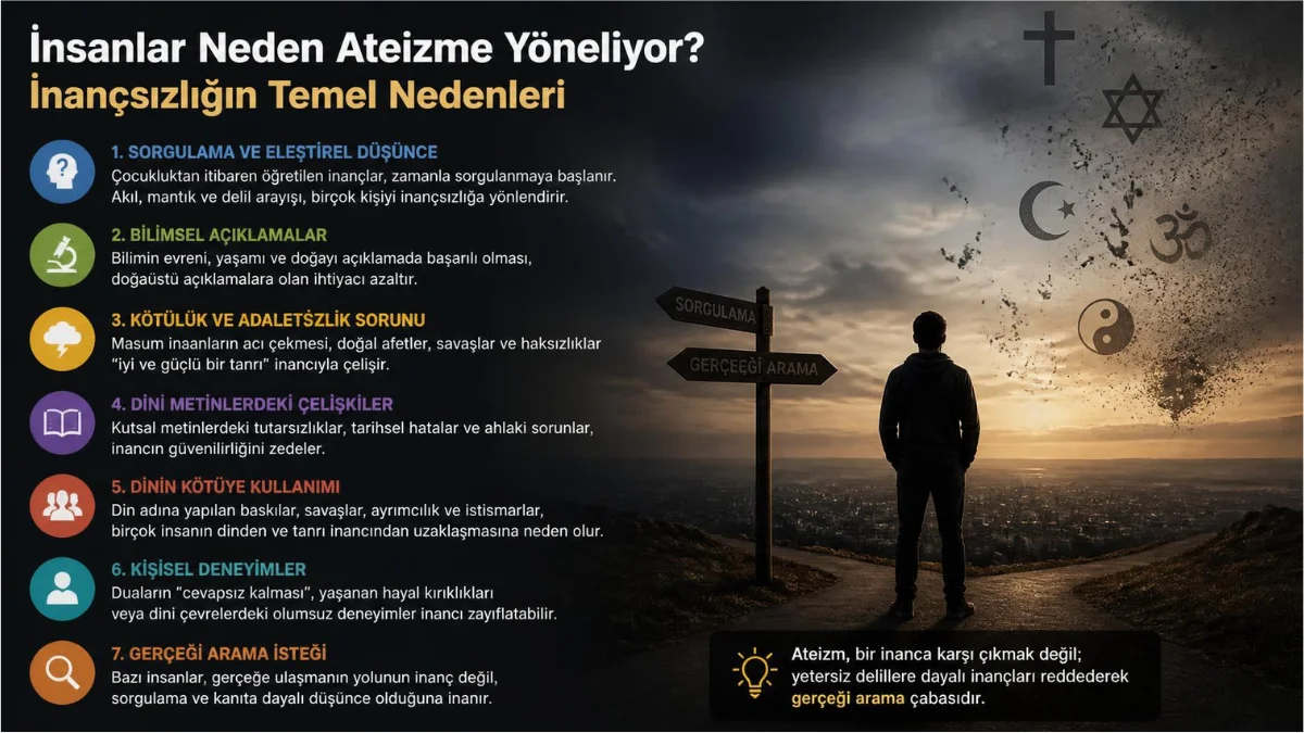 İnsanlar Neden Ateizme Yöneliyor? İnançsızlığın Temel Nedenleri