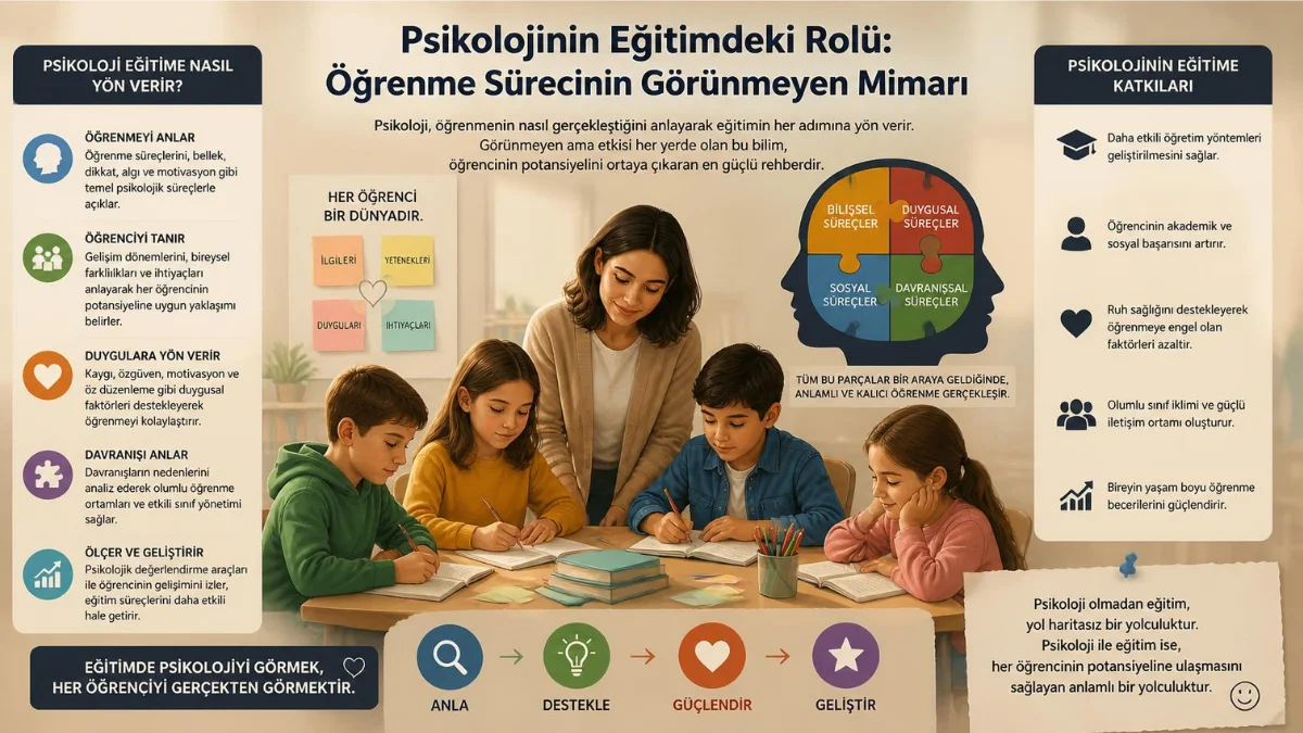 Psikolojinin Eğitimdeki Rolü: Öğrenme Sürecinin Görünmeyen Mimarı