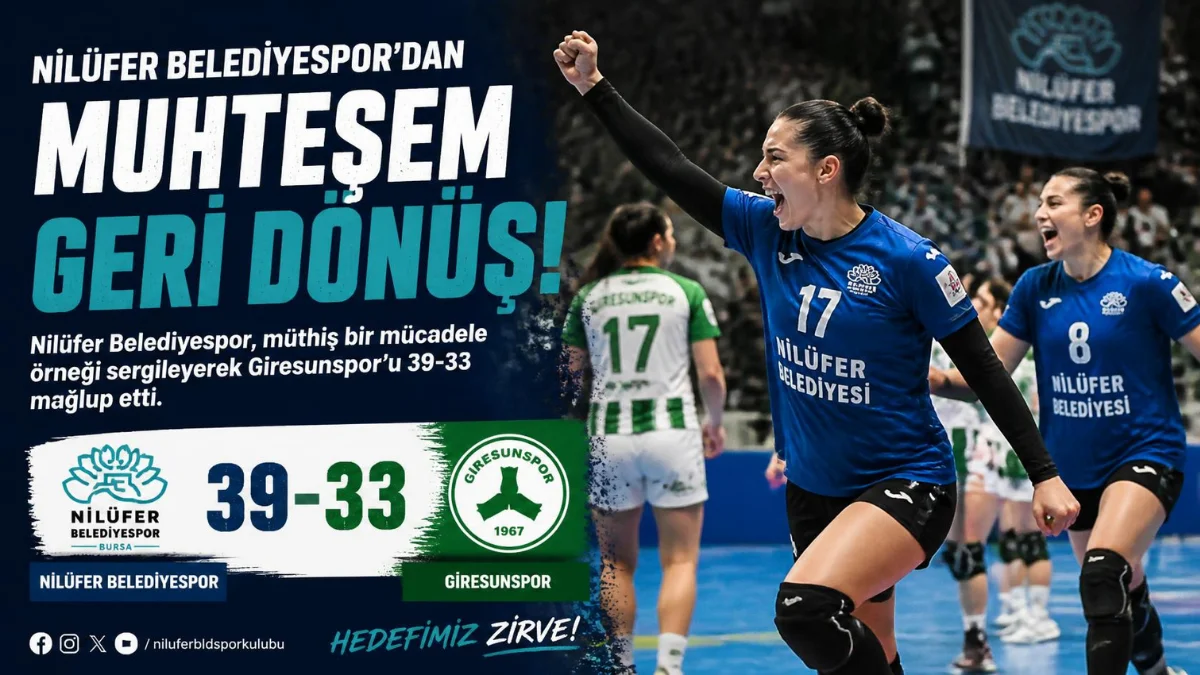 Nilüfer Belediyespor’dan Muhteşem Geri Dönüş! Giresunspor’u 39-33 Mağlup Etti