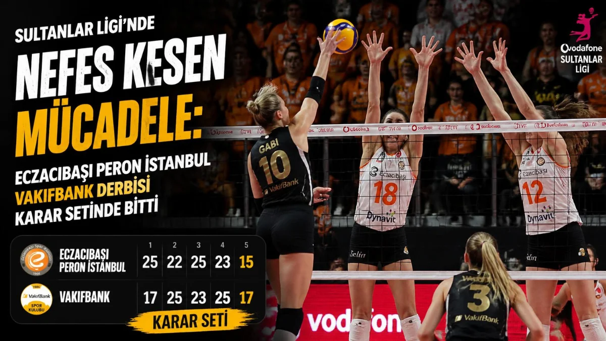 Sultanlar Ligi’nde Nefes Kesen Mücadele: Eczacıbaşı Peron İstanbul VakıfBank derbisi Karar Setinde Bitti