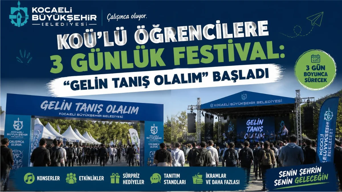 Kocaeli Büyükşehir Belediyesi’nden KOÜ’lü Öğrencilere 3 Günlük Festival: “Gelin Tanış Olalım” Başladı