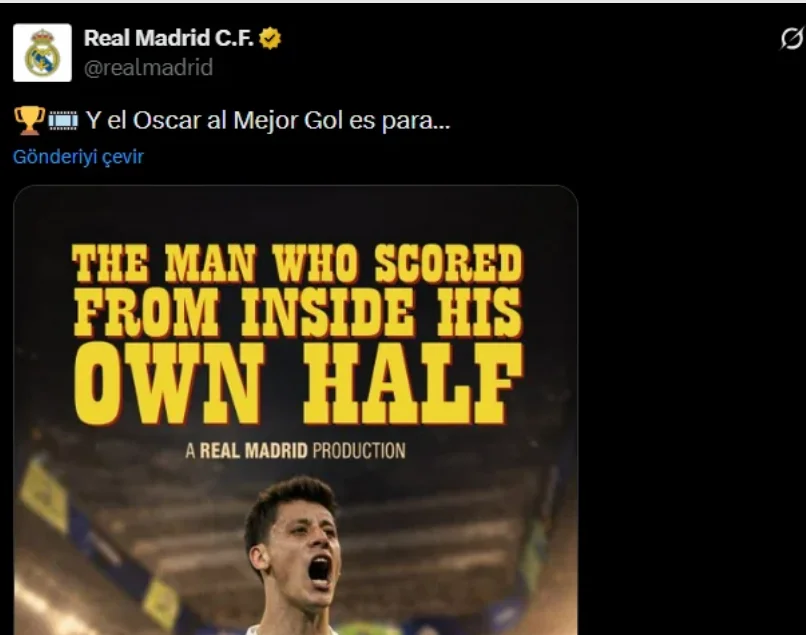 Oscar Gecesinde Arda Güler Fırtınası: Real Madrid'den 