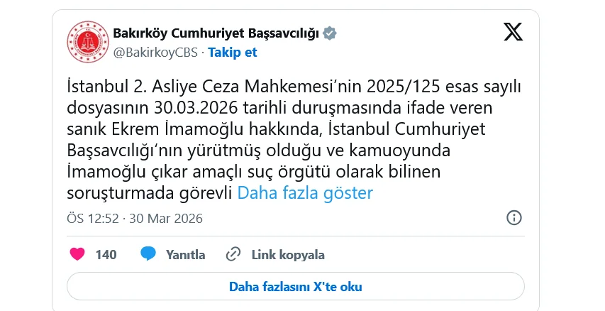 Savunma yeni soruşturmayı getirdi: Ekrem İmamoğlu'nun mahkemedeki sözleri adli süreci başlattı